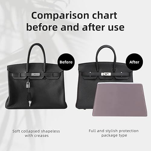 Vista 5 de DGAZ Inserto moldeador de almohada para bolso, moldeadores de bolsa de lujo, espuma viscoelástica, se adapta a bolsas Birkin 25303540