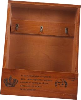Holibanna Retro Wooden Storage Box for Living Decor Apartment Decor Key Holder Shelf Home Wall