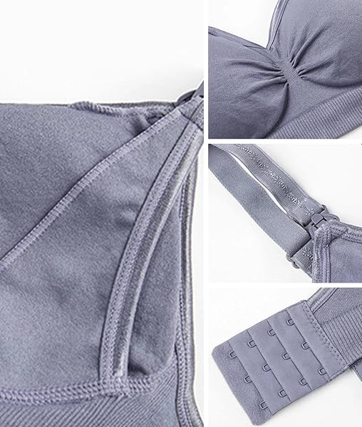 Confezione da 3 reggiseni per allattamento al seno maternità comodi bralette biancheria intima - 3