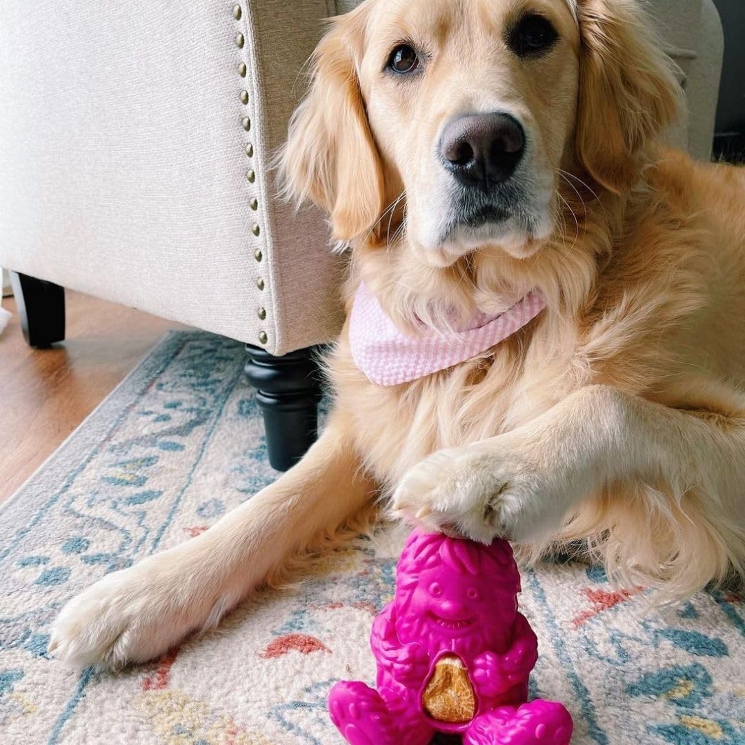 Yeti Puff and Play – Jouet interactif pour chien – Distributeur de friandises – Jouet à mâcher stimulant amusant pour la dentition, l'entraînement comportemental, apaisant l'anxiété, pour les mâcheurs