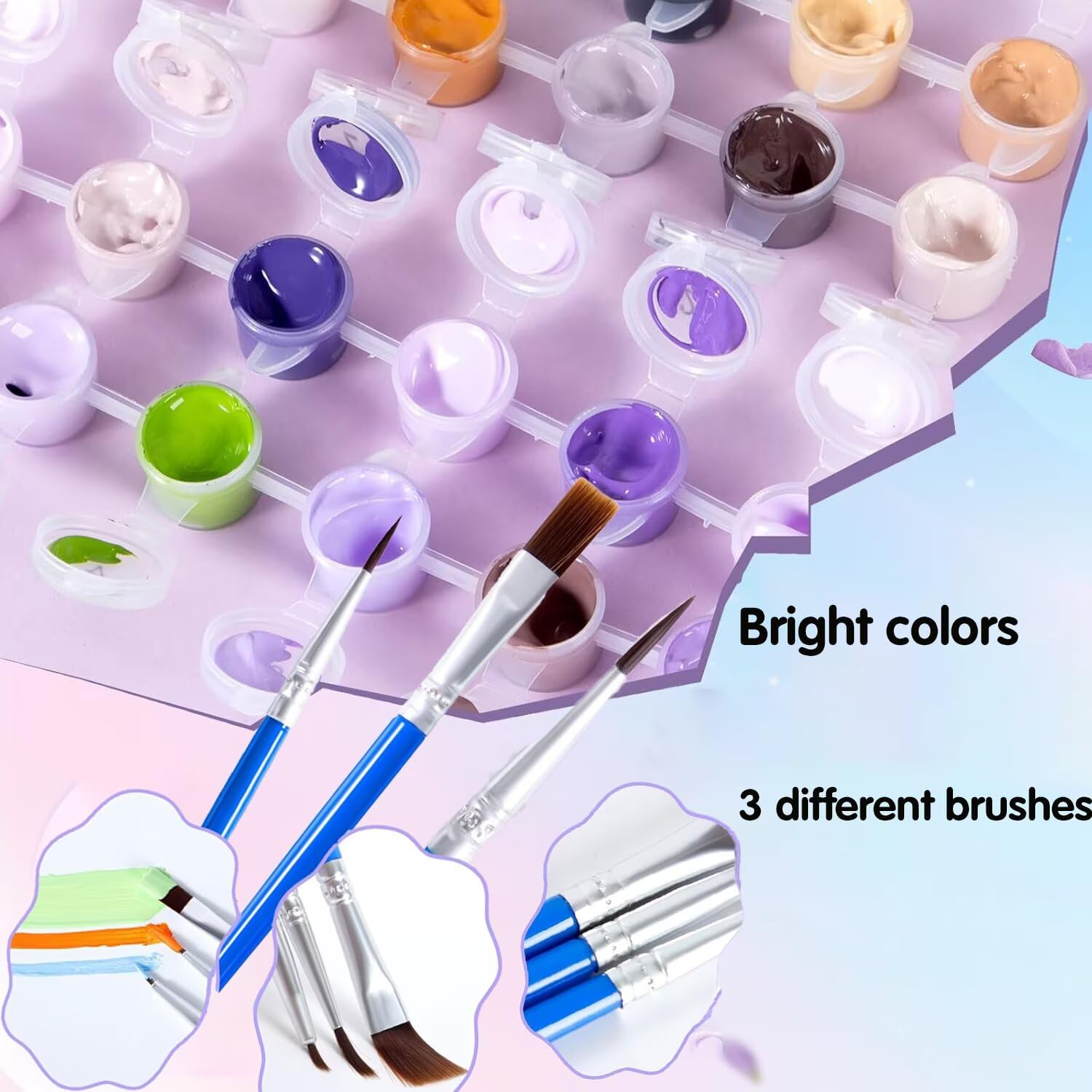 Feder Dipingere con i Numeri Ghirlanda Dipingere con i Numeri per Adulti Bambini Principianti, Fai da te Paint by Numbers Kit Artigianato Hobby Adulti, La Decora la Casa Regalo 100 x 135 cm Z7-3