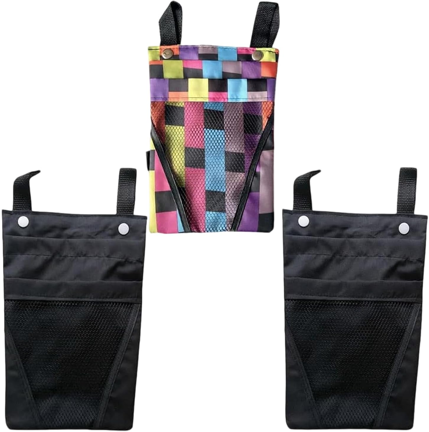 3 Pack Bike Handlebar Bags,Front Hanging Pouch with Mesh Pocket