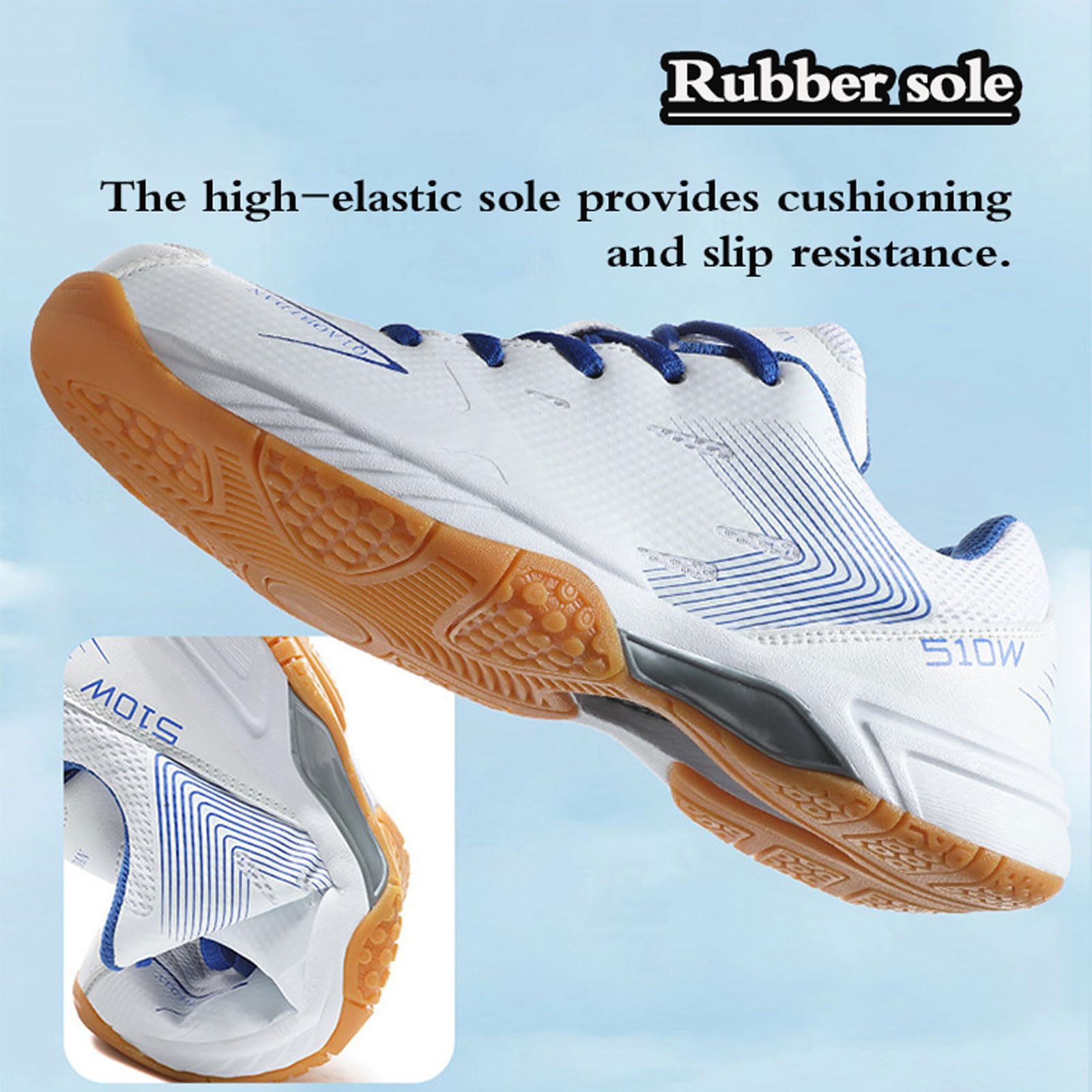 Zapatillas de bádminton Hombre Exteriores,Zapatillas de bádminton para Interiores,Antideslizante,Transpirable,para Tenis,Tenis de Mesa,Baloncesto,Squash y Entrenamiento físico