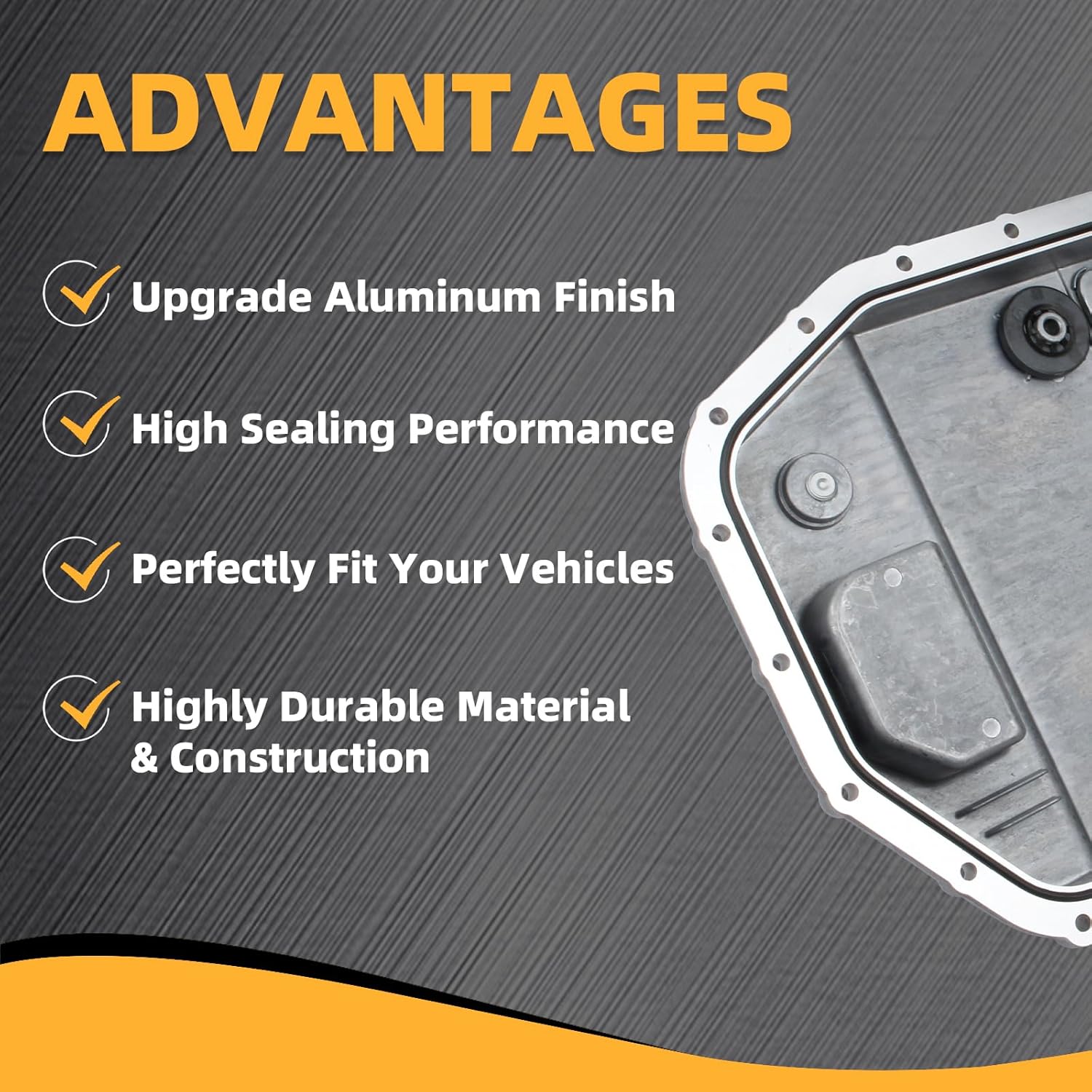 Aluminum Automatic Transmission Fluid Oil Pan 6HP19 Replacement for BMW E60 E70 E82 E85 E90 E92 E93 F01 OE24152333907