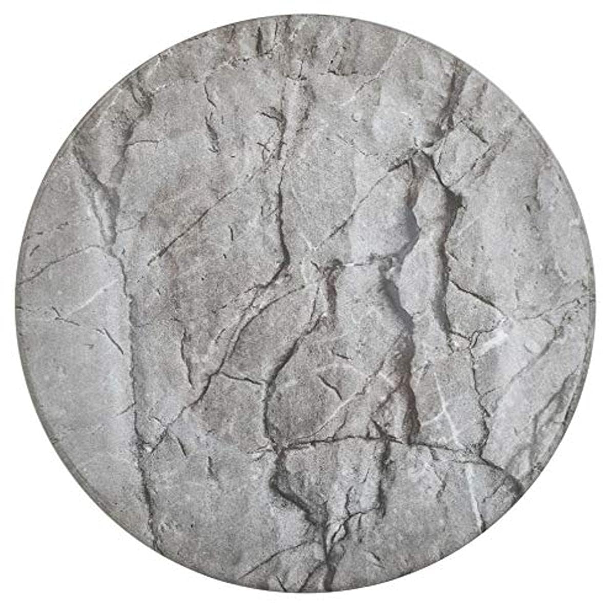 H&H Carrara Set of 12 Plates Stoneware Marble Effect Petra Piatti Piani Grey