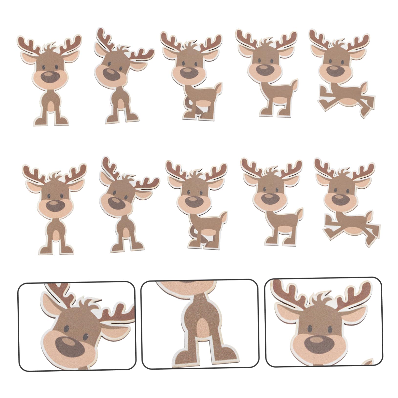 MAGICLULU 8 Sätze Elch Charme Dekorationen Lichterketten Baumschmuck Weihnachten Weihnachtsdeko Bastelset Weihnachtsbaum-Hirsch-anhänger Weihnachtsschmuck 10 Stück * 8