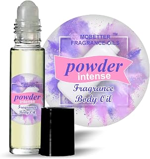 MOBETTER Fragrance Oils Powder Intense Unisex Body Oil - Long-Lasting Pure Roll-On Fragrance, Travel Size
