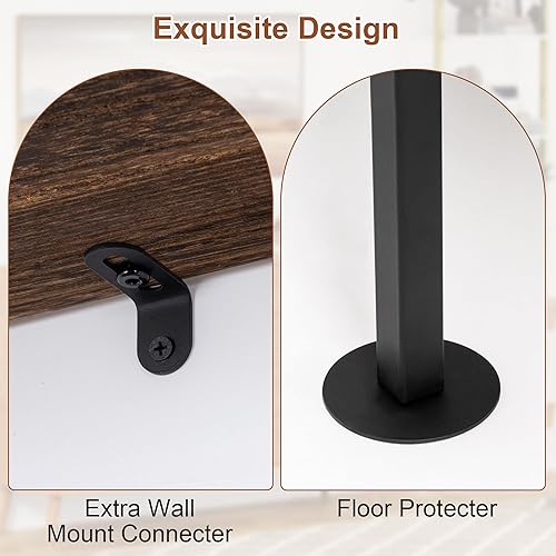 Miniatura 6 de Estantería de 5 niveles, estante de escalera de madera maciza, estante estrecho para libros, estantería de escalera de madera, estante de escalera