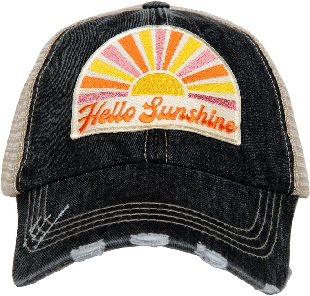 KATYDID Hello Sunshine Baseball Hat - Trucker Hat for Women - Stylish Cute Baseball Cap