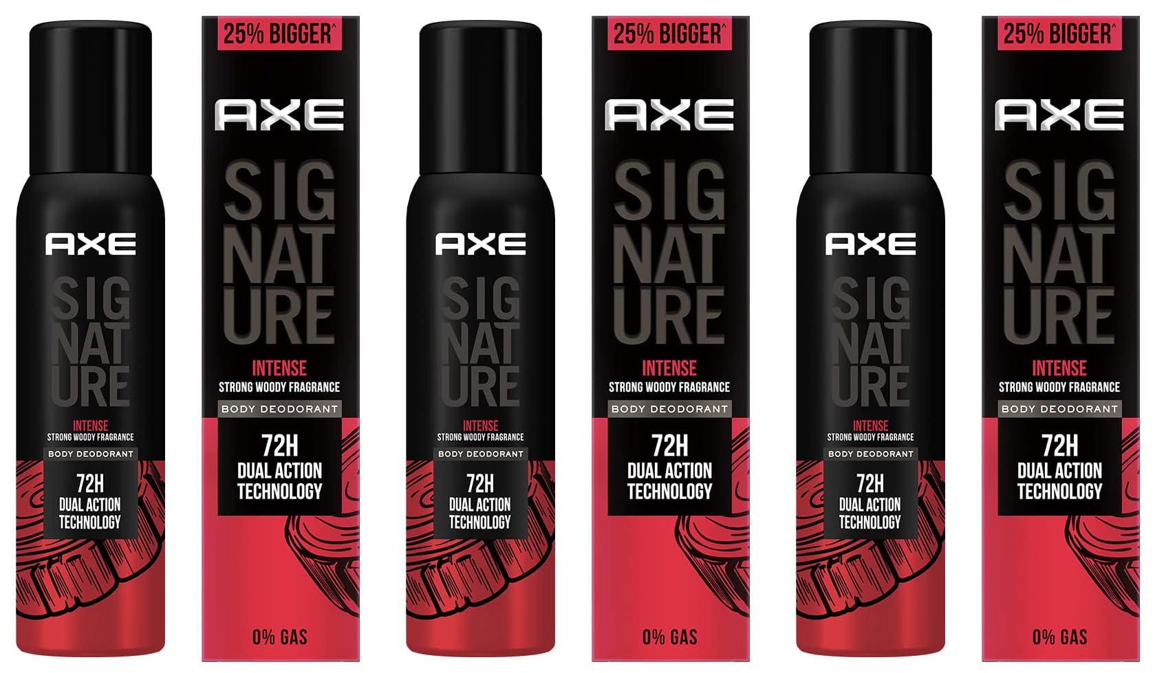 Axe Signature Intense Long Lasting No Gas Deodorant Bodyspray For Men 154 ml (Pack of 3)-picture-9