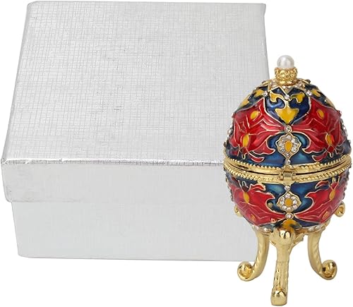 Miniatura 2 de Wal Front - Organizador de joyas esmaltadas vintage, huevo de Pascua, coleccionable, caja de diamantes, regalo para guardar tus anillos, collares