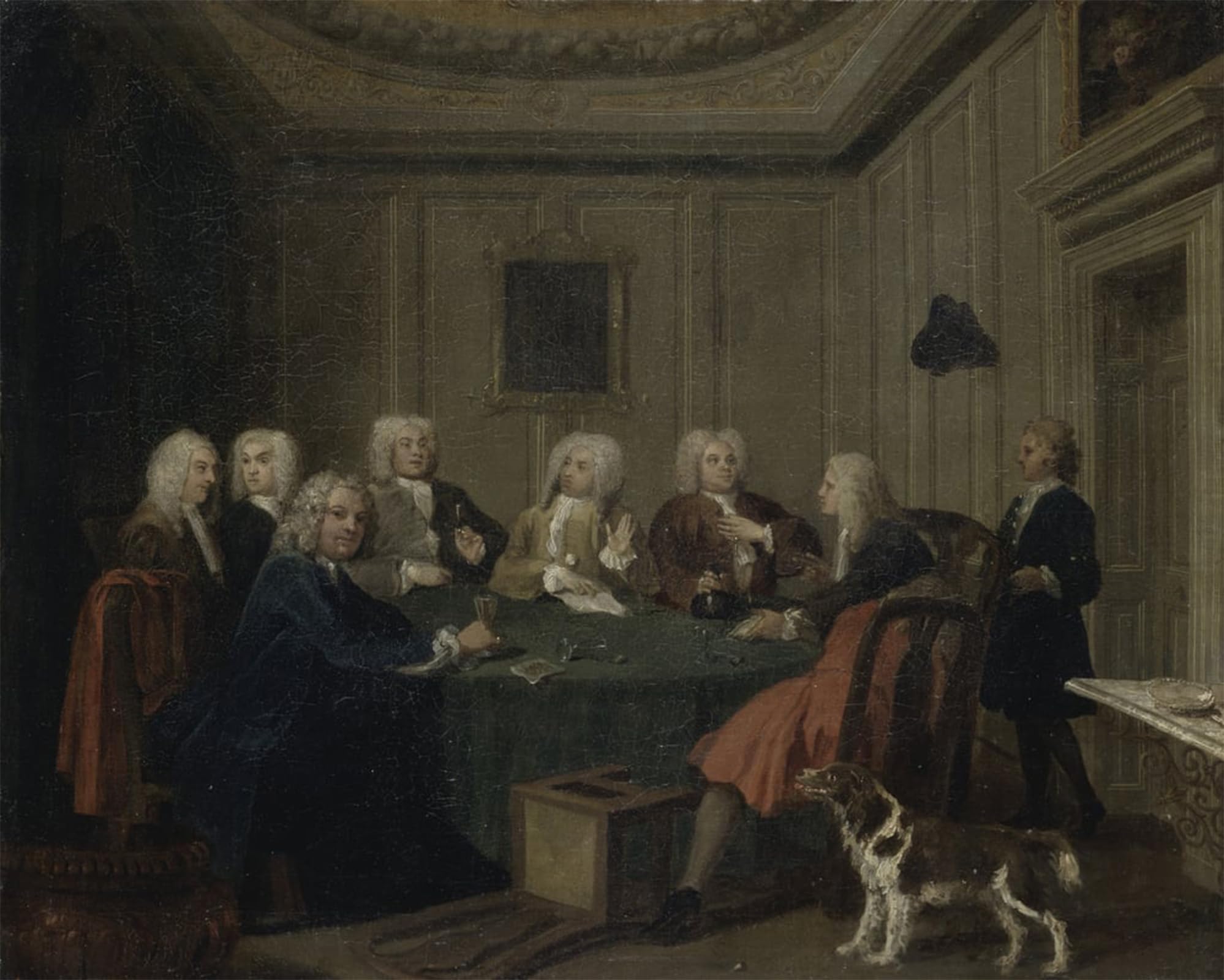 ARTXLXXBN Famous Painting Canvas Artwork Graffiti Print a Club of Gentlemen by Highmore Portrait Canvas Image for Home Decor 60x90cm