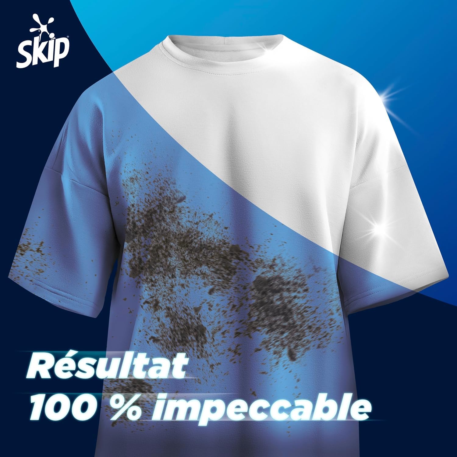 Skip - Lessive Liquide Active Clean - Propreté Impeccable - Fraîcheur Longue Durée - Détache les vêtements tout en respectant fibres et couleurs - 2x60 Lavages