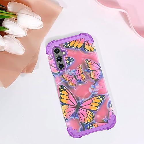 Miniatura 7 de LONTECT Funda protectora para Galaxy A14 5G a prueba de golpes, 3 en 1, resistente, híbrida, resistente, resistente, de alto impacto, duradera,