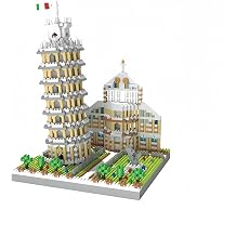 Leaning Tower of Pisa in Micro Mini Blocks - 8.7" Scale Building Set for Adults, Educational Toy Stem for Teens and Adults 1700+ Pieces