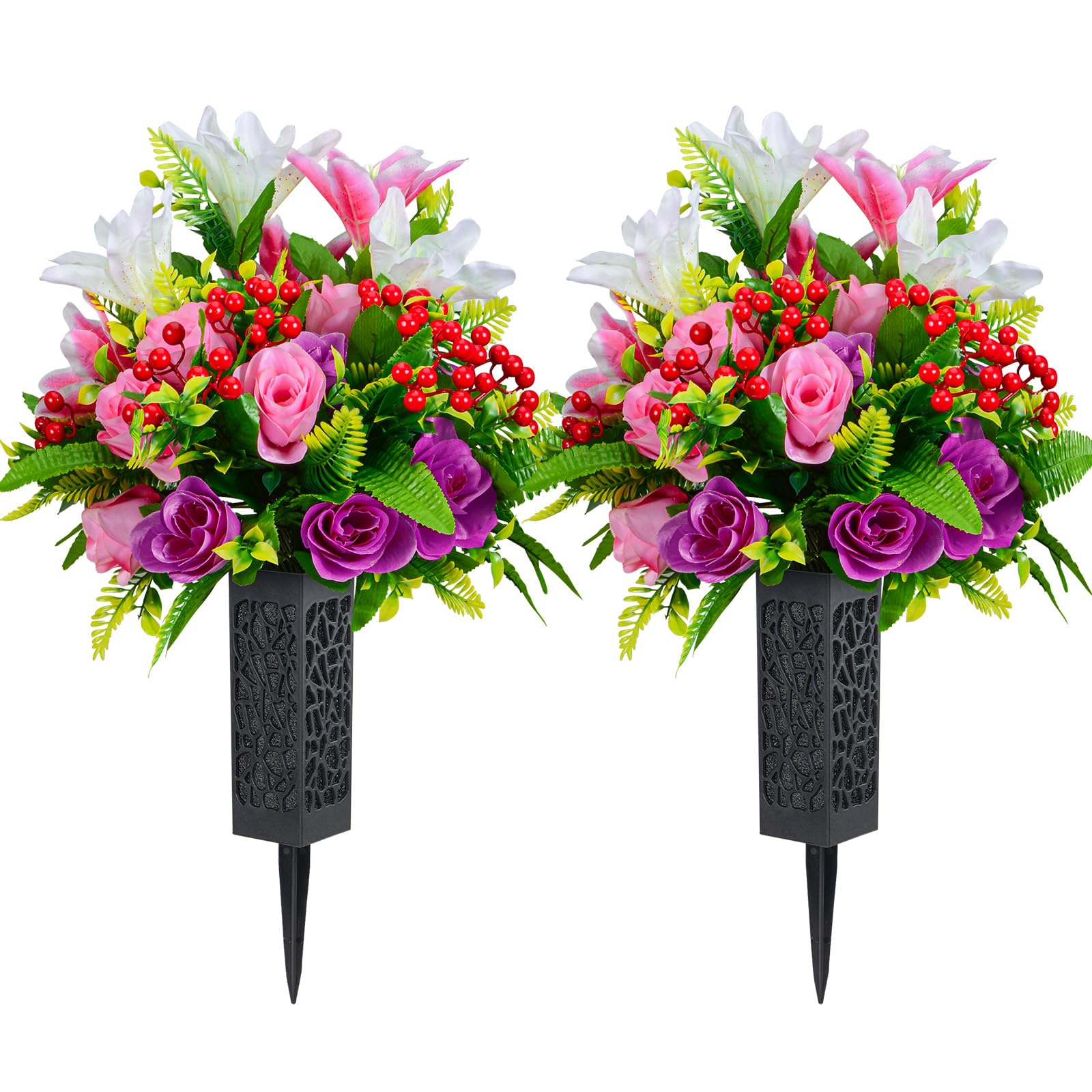 Kukooka Set of 2 Artificial Cemetery Flowers