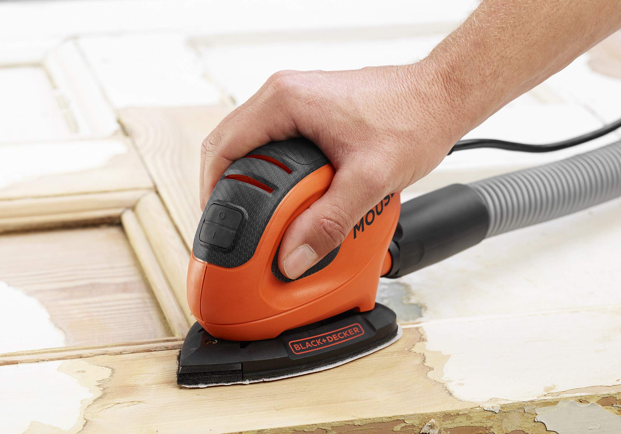 Black+Decker BEW230-QS - Disco abrasivo triangolare Mouse, 55 Watt, 133 x 95 mm