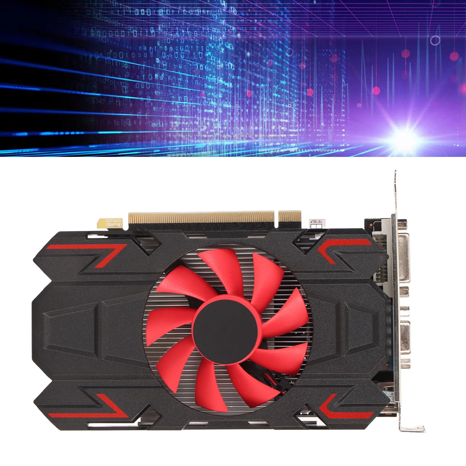 Karta Graficzna HD7670 4 GB DDR5 z Wentylatorem Chłodzącym, Interfejs Multimedialny HD 2560 X 1600, DVI VGA, łatwa Instalacja do Gier, Filmów i Wideo (HD7670 4GB DDR5)
