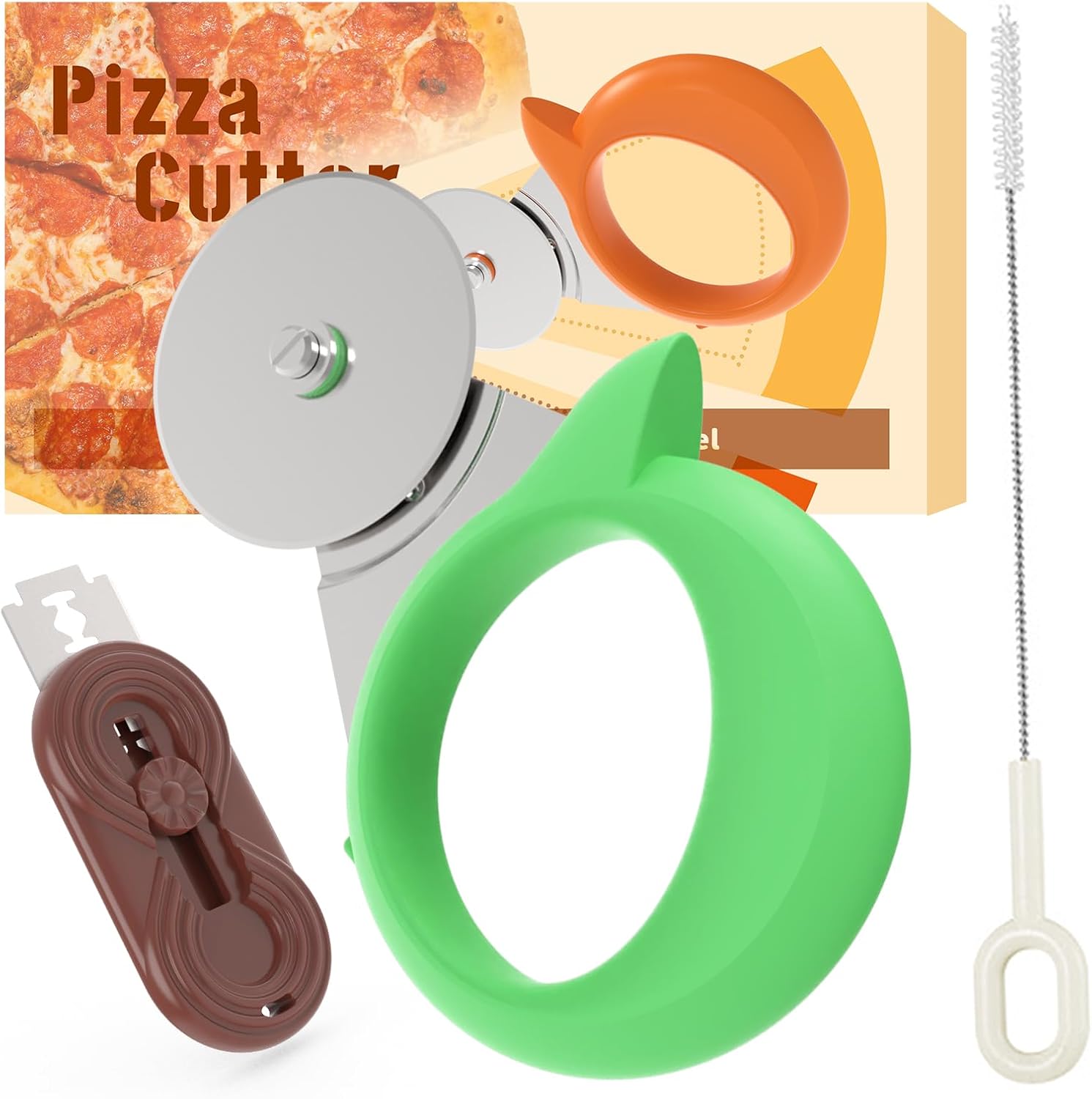 Pizza Cutter and Bread Lame Dough Scoring Tool Combo,for Cutting Pizza Sourdough Bread Baking Supplies,Stainless Steel Pizza Cutter Wheel and Razor Blades (Green)… Pizza Cutter and Bread Lame Dough Scoring Tool Combo,for Cutting Pizza Sourdough Bread Baking Supplies,Stainless Steel Pizza Cutter Wheel and Razor Blades (Green)…