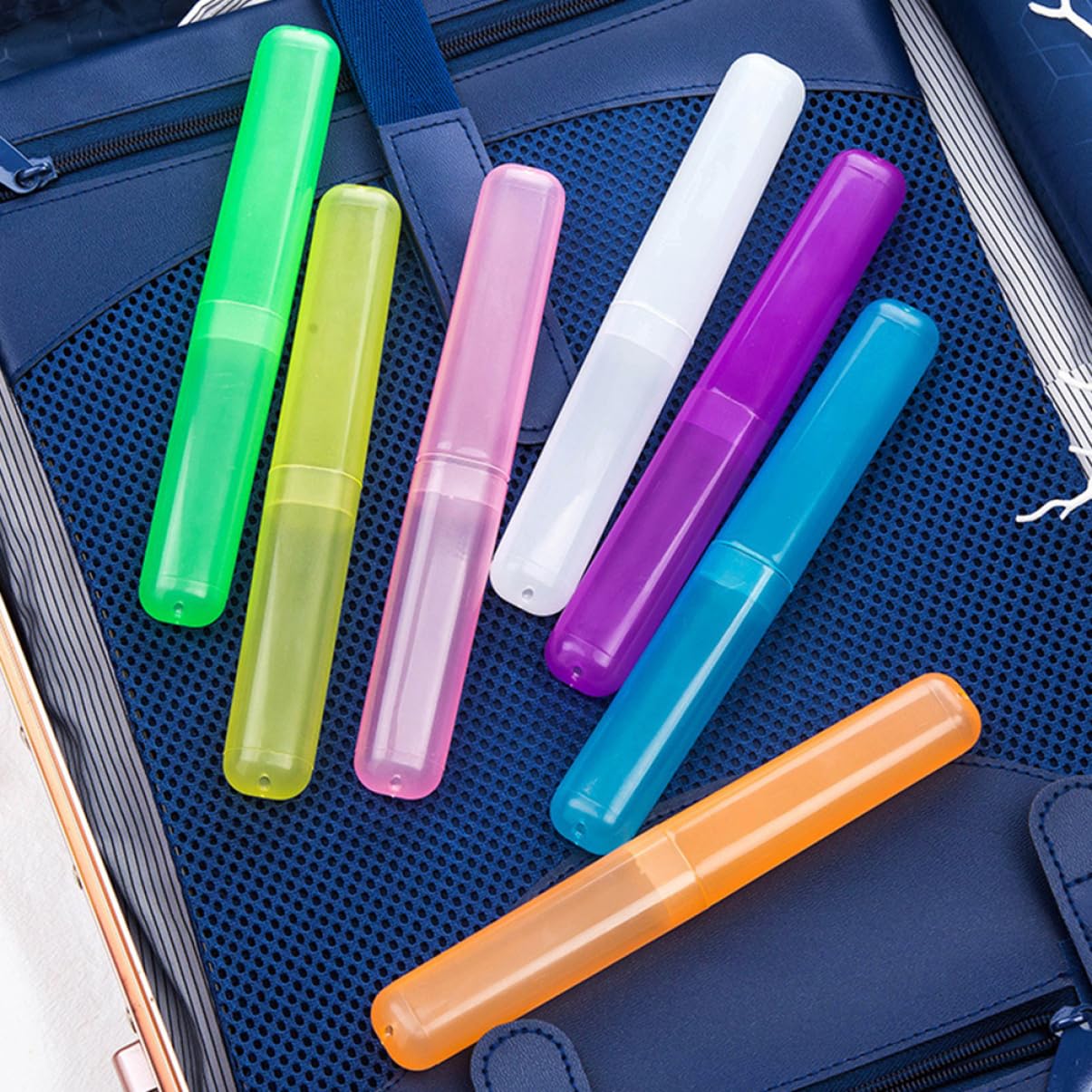Amosfun 4 Set Di Porta Spazzolini Da Denti Da Viaggio Contenitore Compatto E Portatile Per Spazzolini Da Denti - Sigillatura Anti-perdite 21 Pezzi * 4