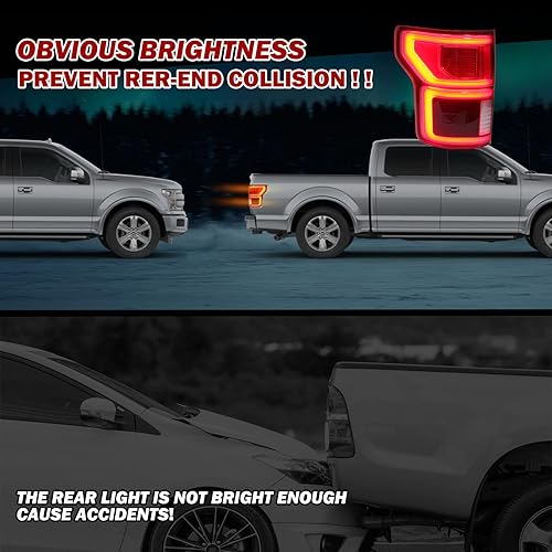 Miniatura 5 de Conjunto de luz trasera LED para Ford F150 2018 2019 2020 con luz trasera de punto ciego KL3Z13405B (lado izquierdo del conductor)