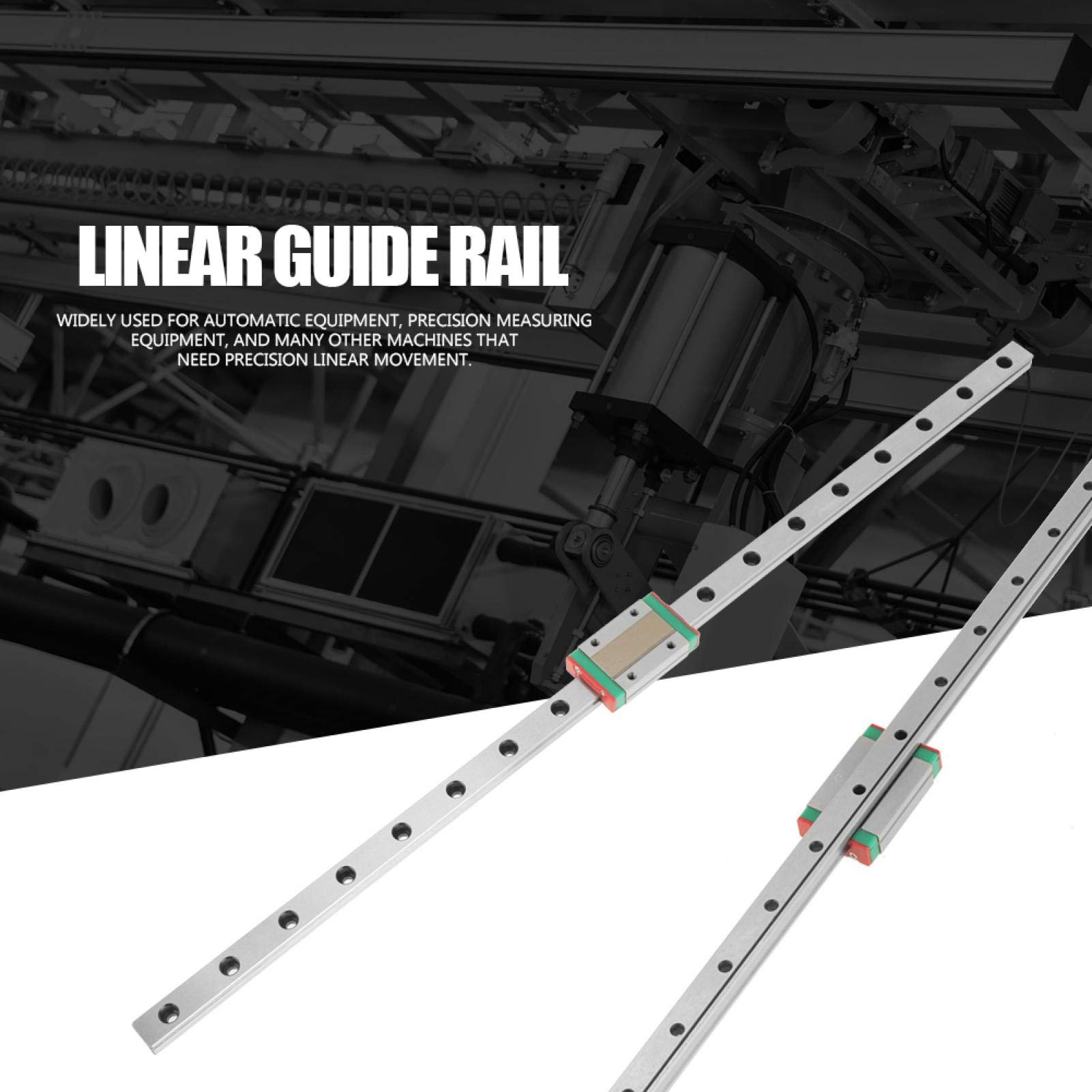Guida a Movimento Lineare, Guida Lineare in Miniatura MGN12H Lunghezza 450 Mm Larghezza 12 Mm + Blocco di Scorrimento