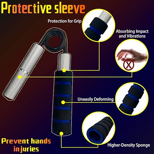 Miniatura 2 de Juego de entrenamiento de fuerza de agarre de metal, fortalecedor de antebrazo de muñeca antideslizante, fortalecedor de agarre de mano para mano,