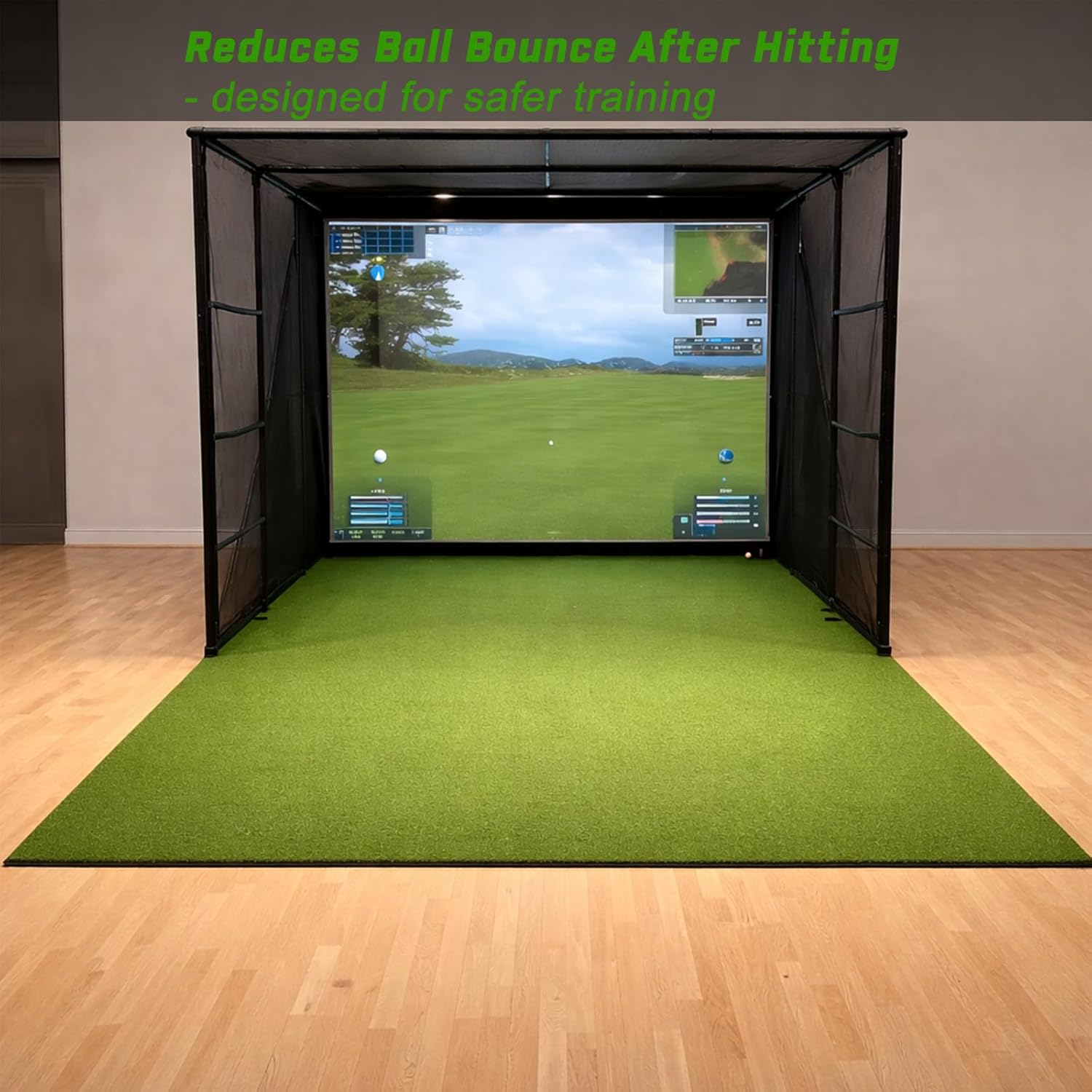 DCQ Golf Simulator Turf Flooring, Golf Mat for Indoor, Golf Simulator Accessories, Putting Turf