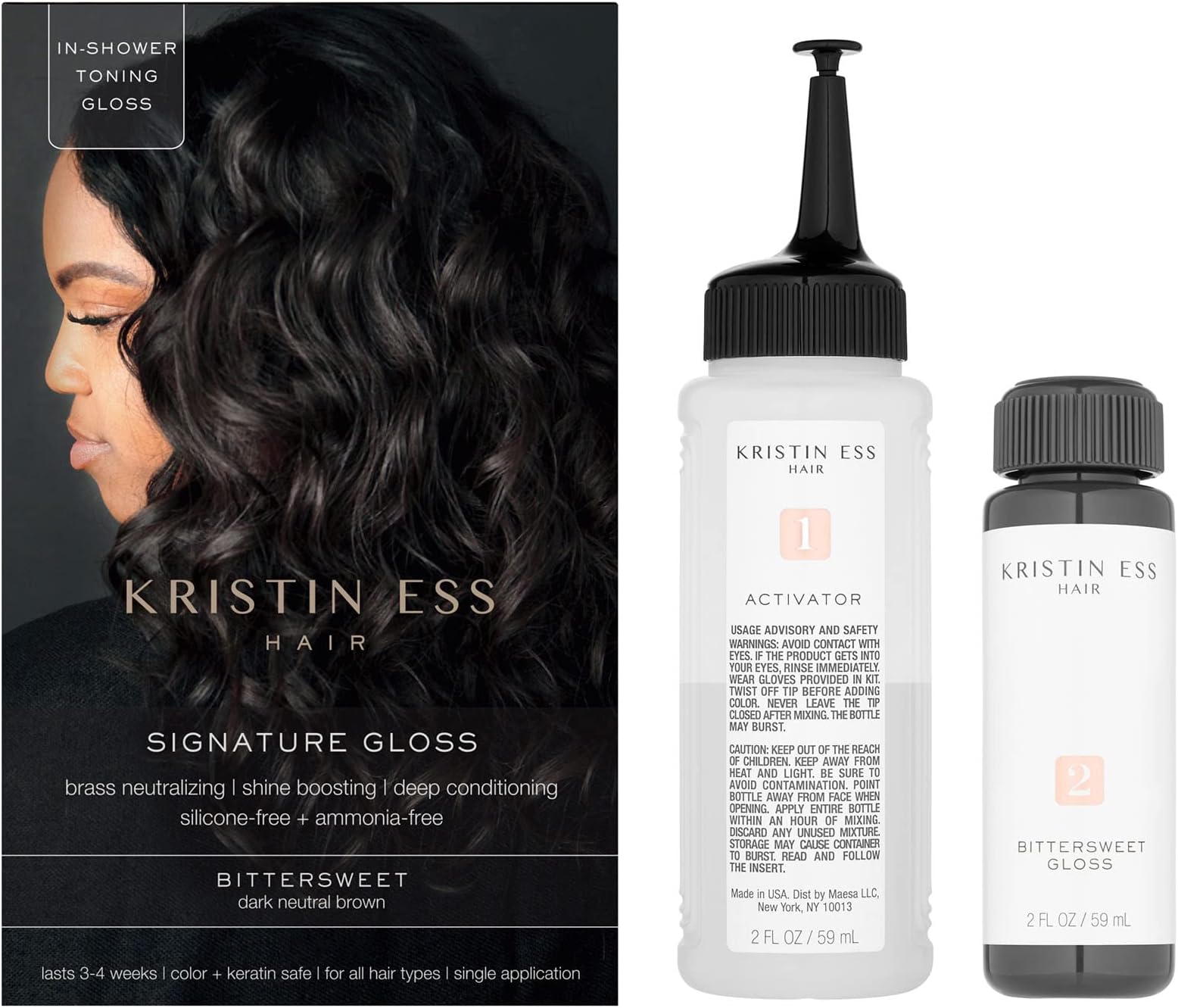 Kristin Ess Signature Hair Gloss - Bittersweet: Dark Neutral Brown