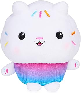 Gabby’s Dollhouse, 7-inch Cakey Cat Purr-ific Plush Toy, Kids Toys for Ages 3 and up