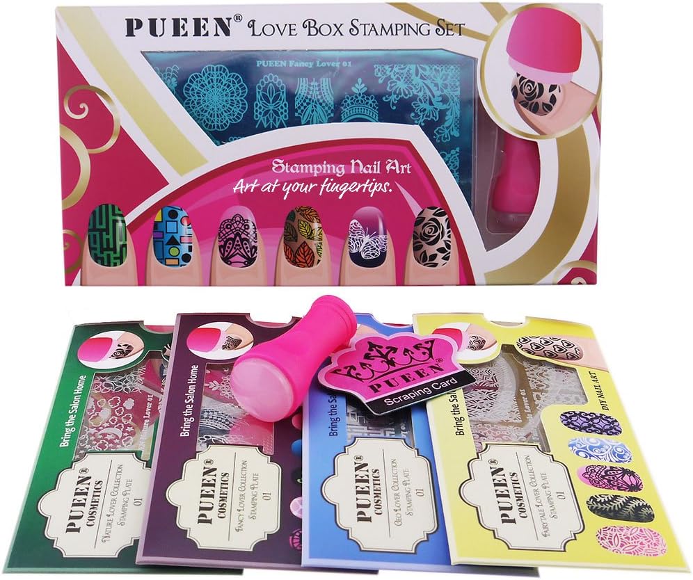 PUEEN PUEEN BH000576 Nail Art Stamping Love Box I – 4 Lover Collection Flat – 125 x 65 mm PUEEN PUEEN BH000576 Nail Art Stamping Love Box I – 4 Lover Collection Flat – 125 x 65 mm