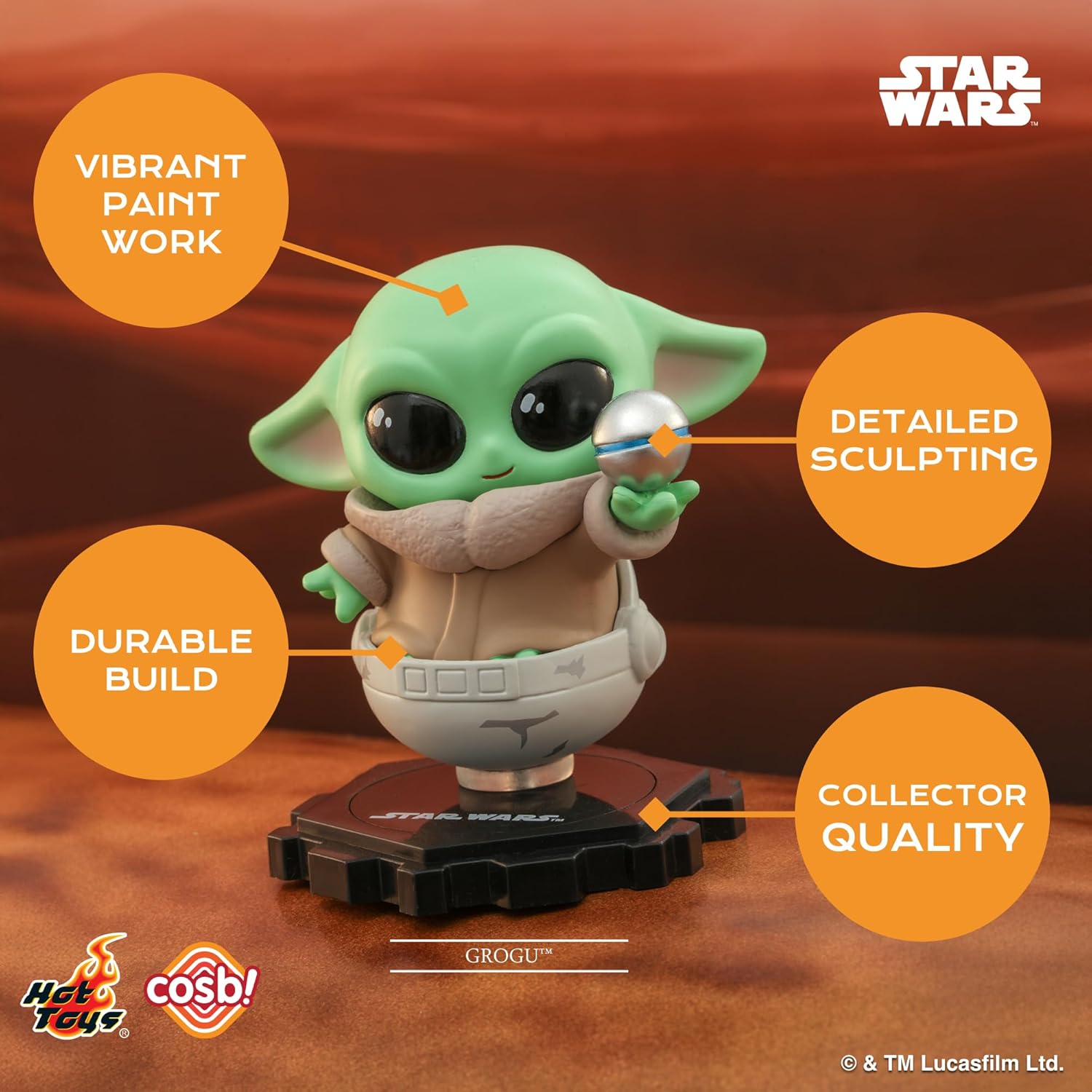 YuMe Star Wars Cosbi Bobble Head Collectible Mini Figure & Accessories | Blind Box Collection | Official Merchandise | Surprise Toy Gift | Collect All 9 Figures (8 Plus 1 Rare Chase) - Image 4