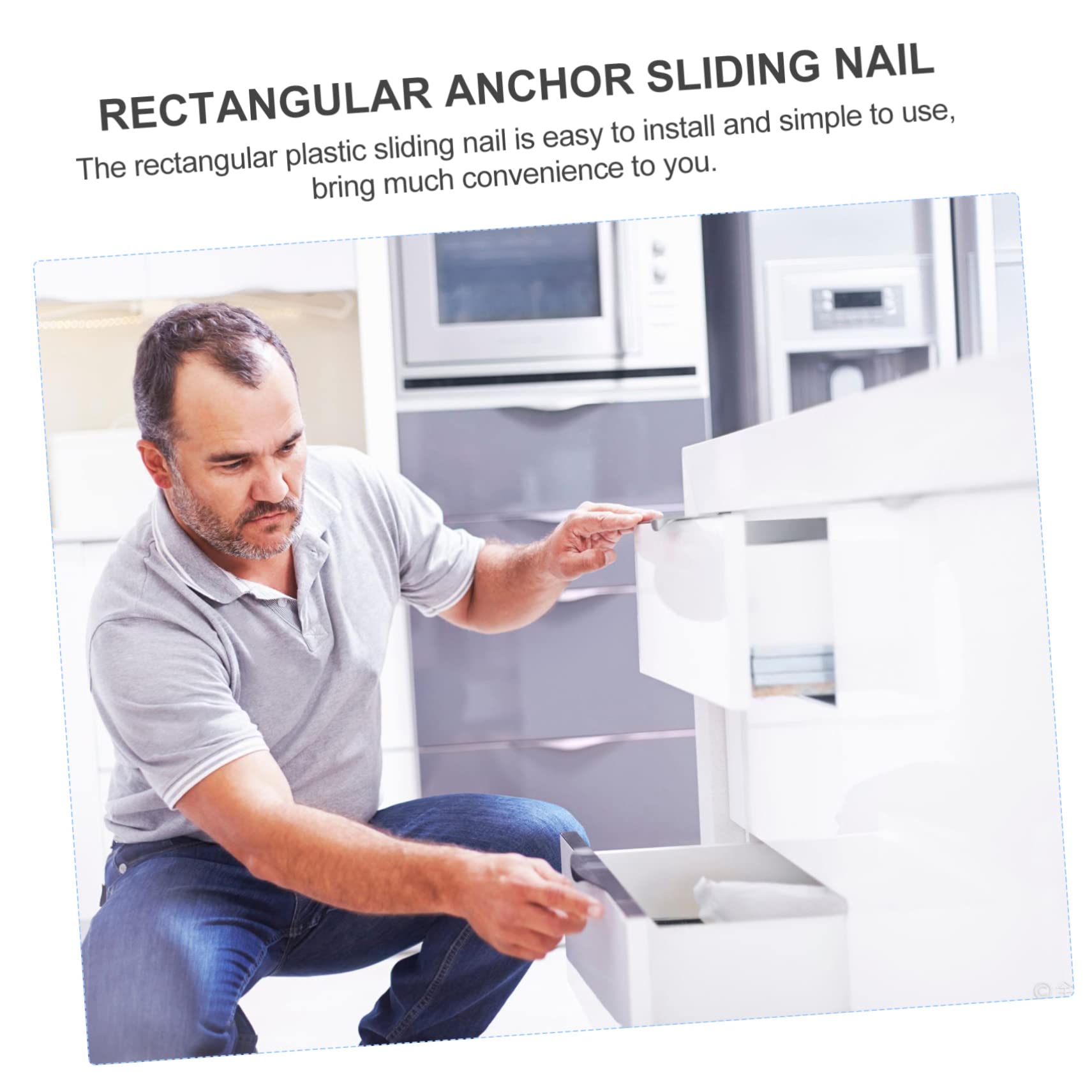 Holibanna 1Set Furniture Drawer Slide Replacement Kit Plastic Drawer Stops Guides for Smooth Operation Easy Installation for Home Repair