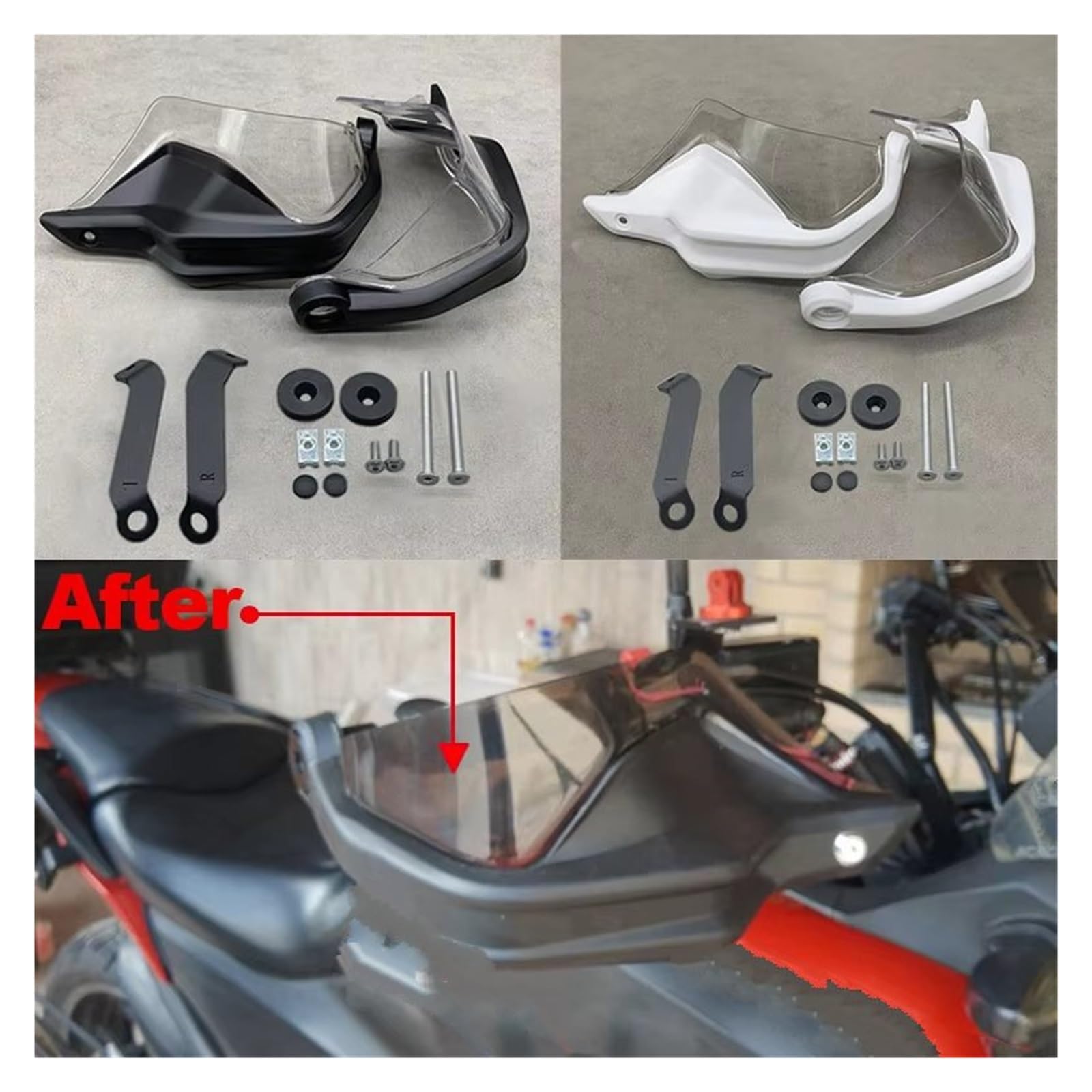 Handprotektoren Für NC750X Für DCT NC750S NC700X Für CTX700 2013-2021 Handprotektoren Schild Wachen Windschutzscheibe Hand Wind Schutz Motorrad Handschützer(White Smoke Set K)