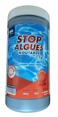 Stop Algues Moutarde Piscine - Chloration Ultra Choc - Poudre