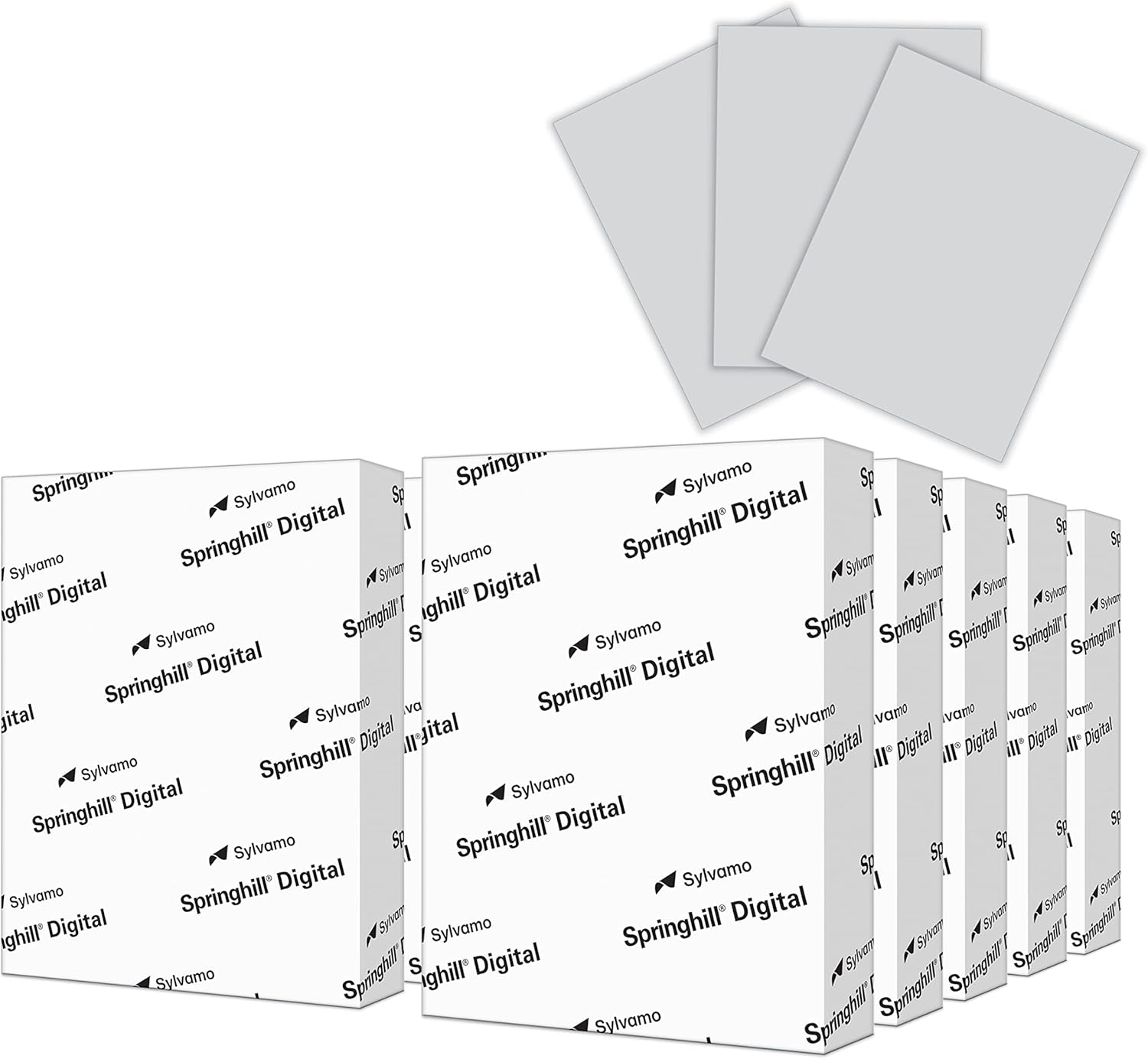 Springhill 8.5” x 11” Gray Copy Paper, 24lb Bond/60lb Text, 89gsm, 5,000 Sheets (10