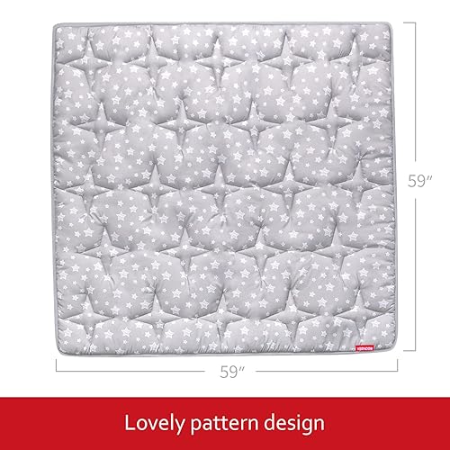 Miniatura 5 de Tapete para corralito para bebé de 59 x 59 pulgadas, tapete de una pieza antideslizante acolchado para bebé para jugar 59 x 59 pulgadas, tapete de