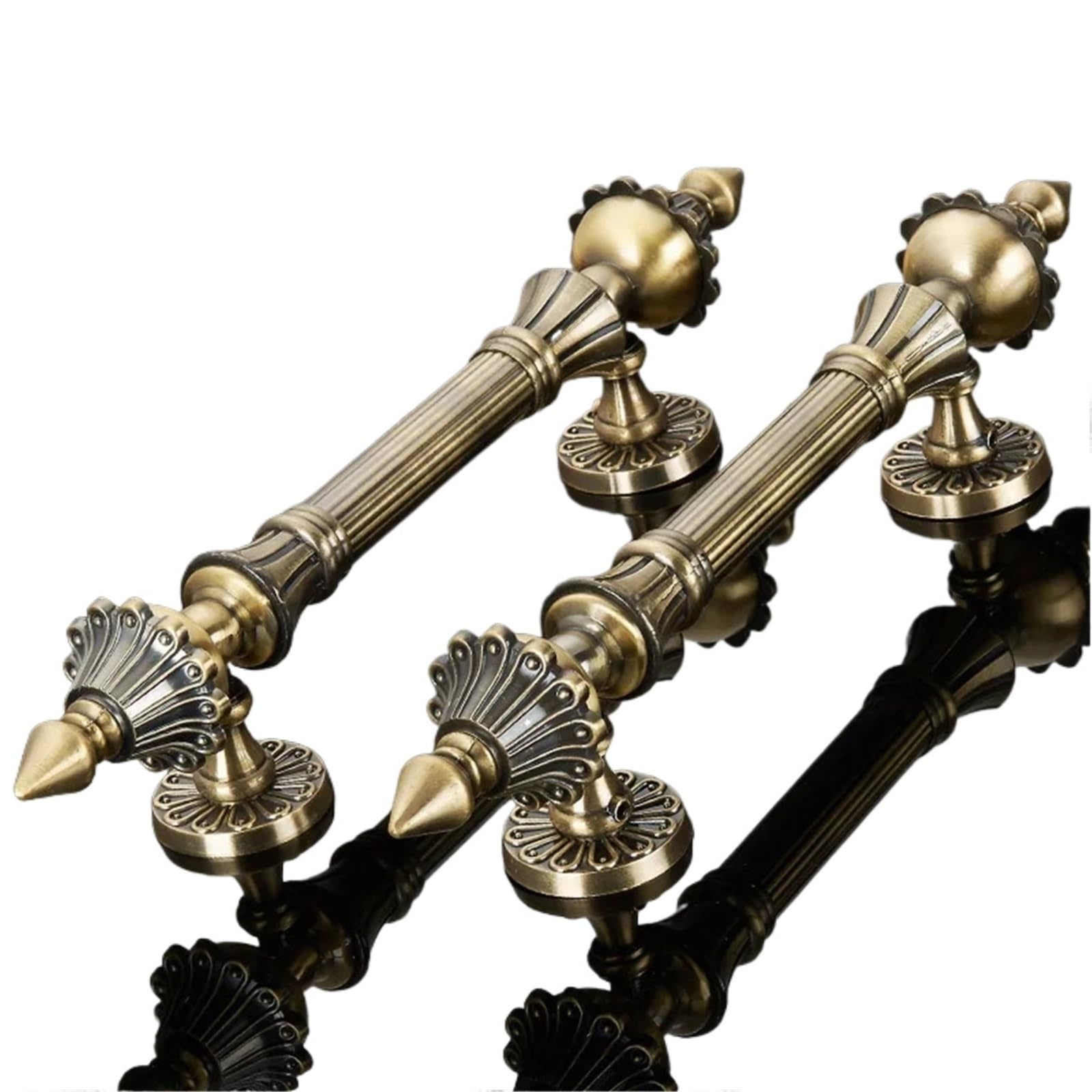 Ozlcua Green Bronze Retro Door Handle 1Pcs Retro Push Door Handles Antique Wooden Handle And Knobs For Outdoor Gate Hardware(,45Cm)
