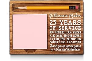 Stunning 25 Year Work Anniversary Sticky Note Holder: Express Gratitude and Celebration