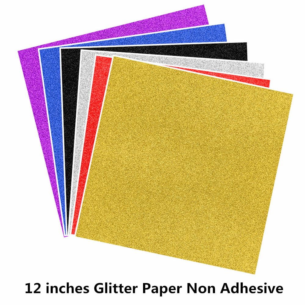 Snapklik.com : Baisunt 10 Sheets Gold Glitter Cardstock Paper For ...