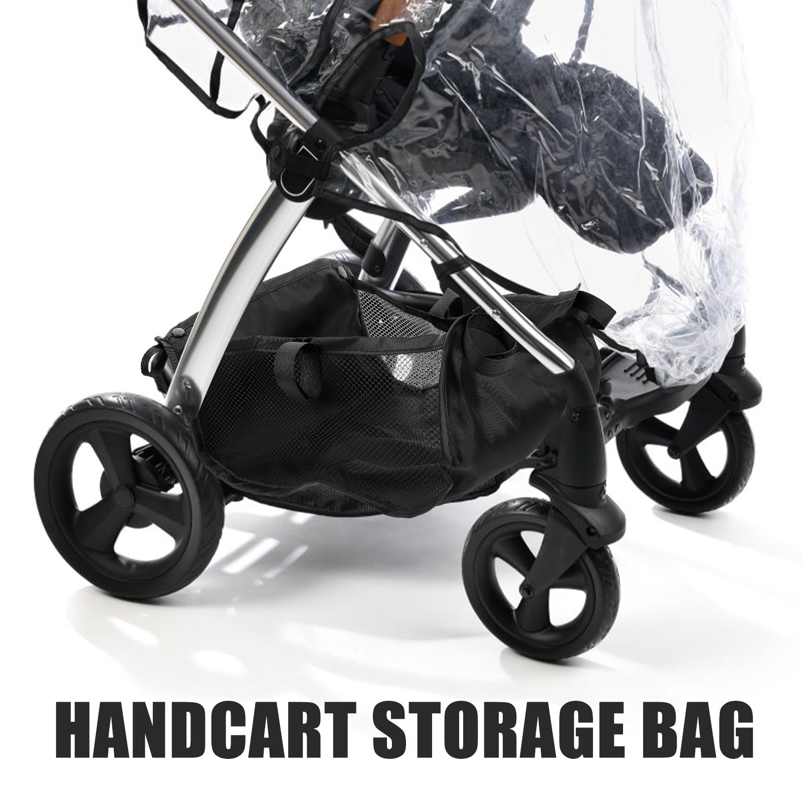 TOYANDONA Stroller Bottom Basket Stroller Storage Bag Stroller Organizer Bag Stroller Bottom Storage Bag Basket Stroller for Stroller Basket for Stroller Products for Babies - Image 4