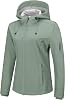 Outdoor Ventures Softshell Jacket Womens Rain Jacket Lightweight Raincoats Windbreaker Waterproof Hiking Jacket Breathable Outdoor Jacket with Hood