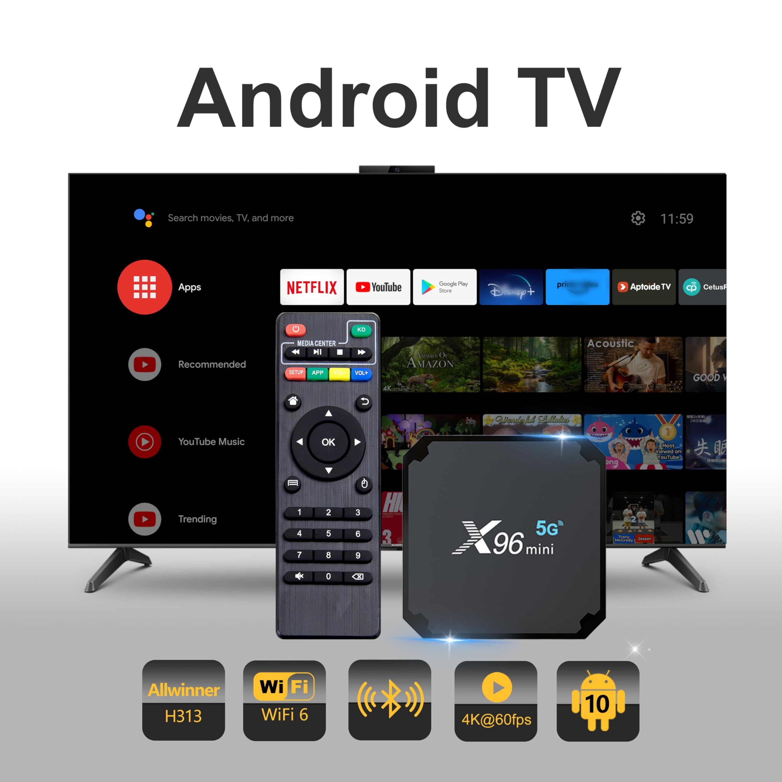 X96mini 5G Android TV Box - Smart TV Box Android 4K Odtwarzacz multimedialny X96 Mini 5G 2GB/16GB TV Streamers Smart Pro