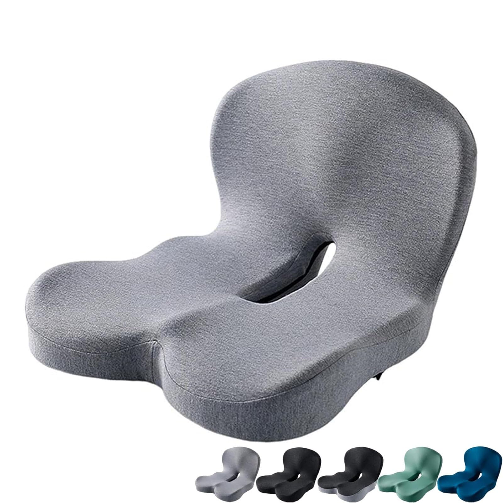 Cuscino Per Sciatica Cuscino,Cuscino Per Schienale E Seduta,Cuscini Integrati A Forma L In Memory Foam,Protezione Lombare E Delle Natiche Sollievo Da Pressione Ufficio Auto Studio Viaggio(Gray)