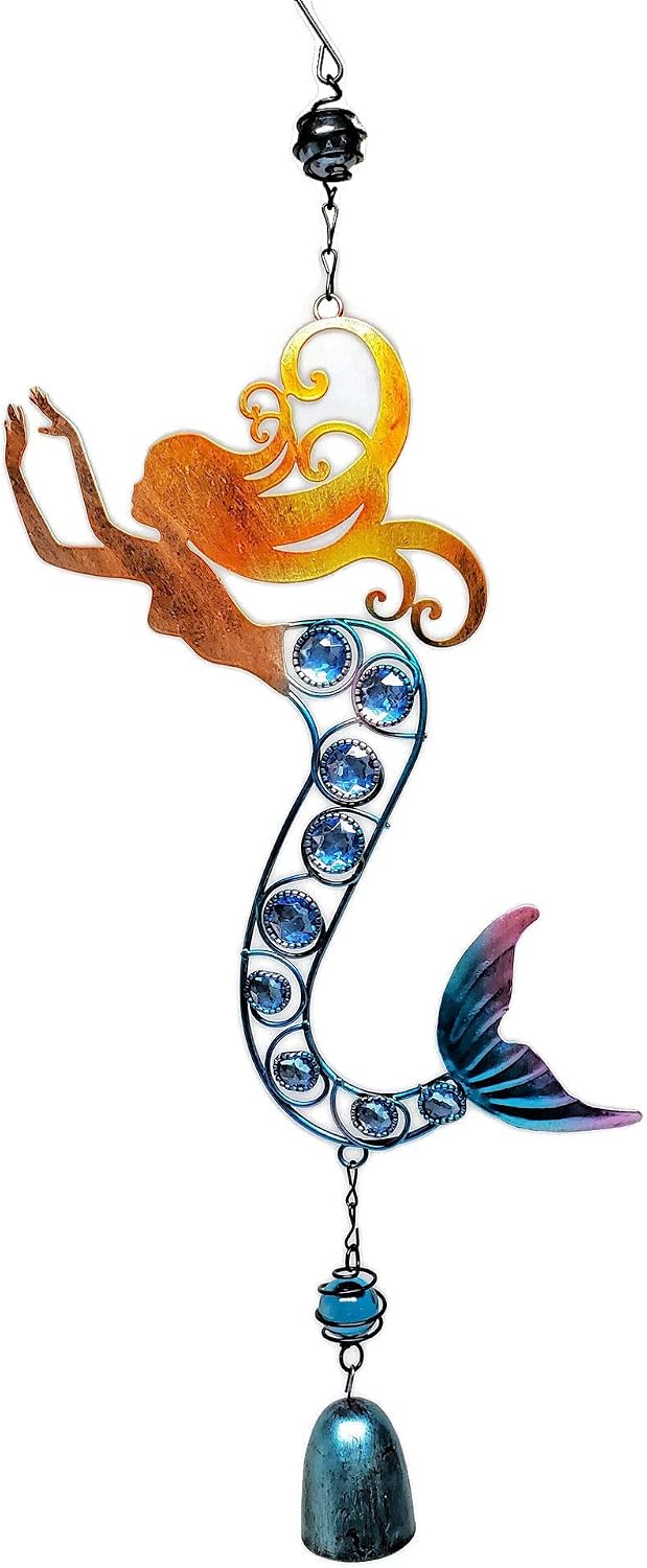Tiptop Home LL Imports Mermaid Decor Wind Chime Bell, 23-inches (Style B)