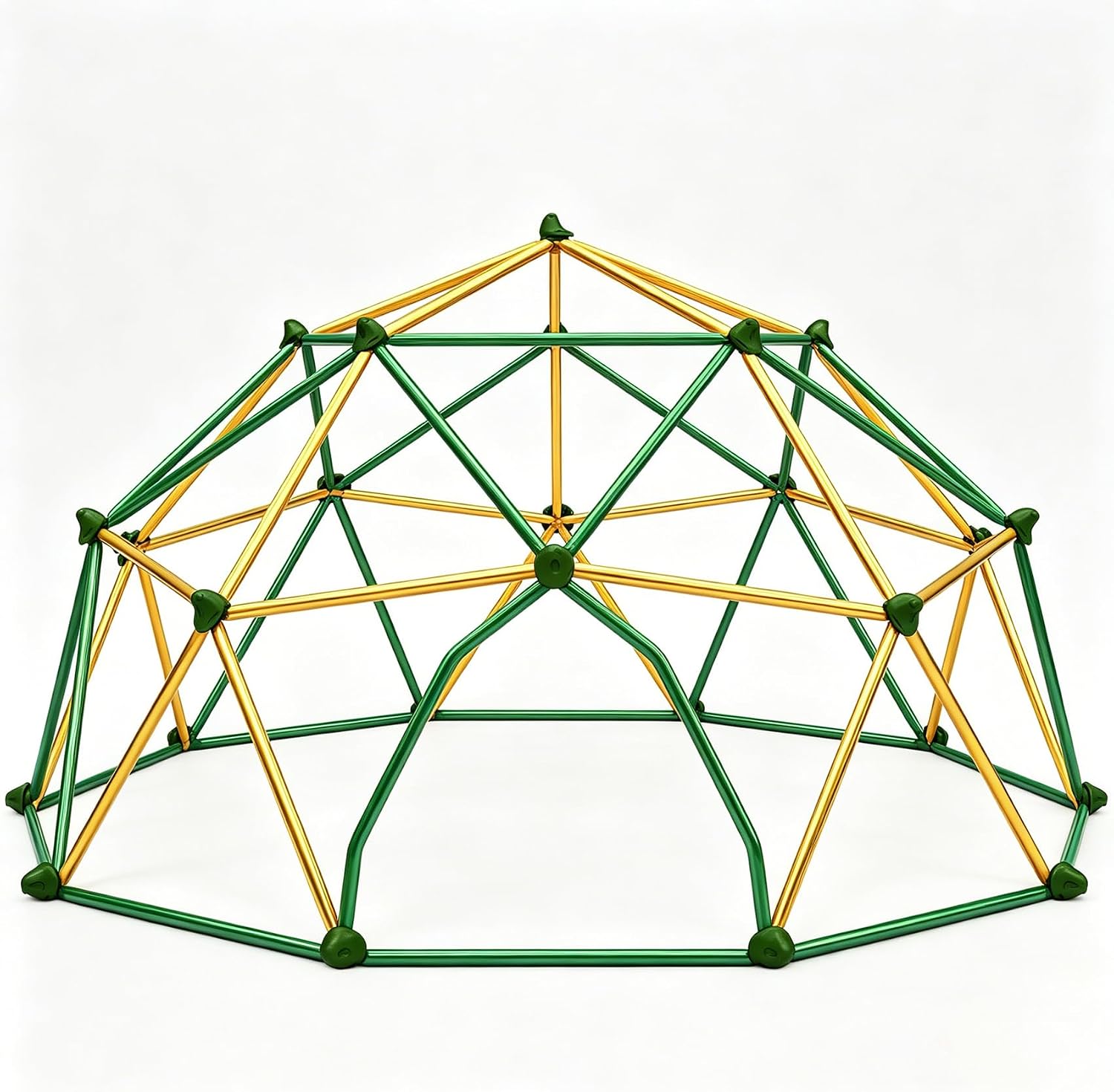13ft Geometric Climbing Dome - Kids Climbing Dome Tower Supporting 1000 LBS - Rust & UV Resistant Outdoor Jungle Gym for Kids Ages 3-12 - Metal Dome Climber Playground Center, (Silver)