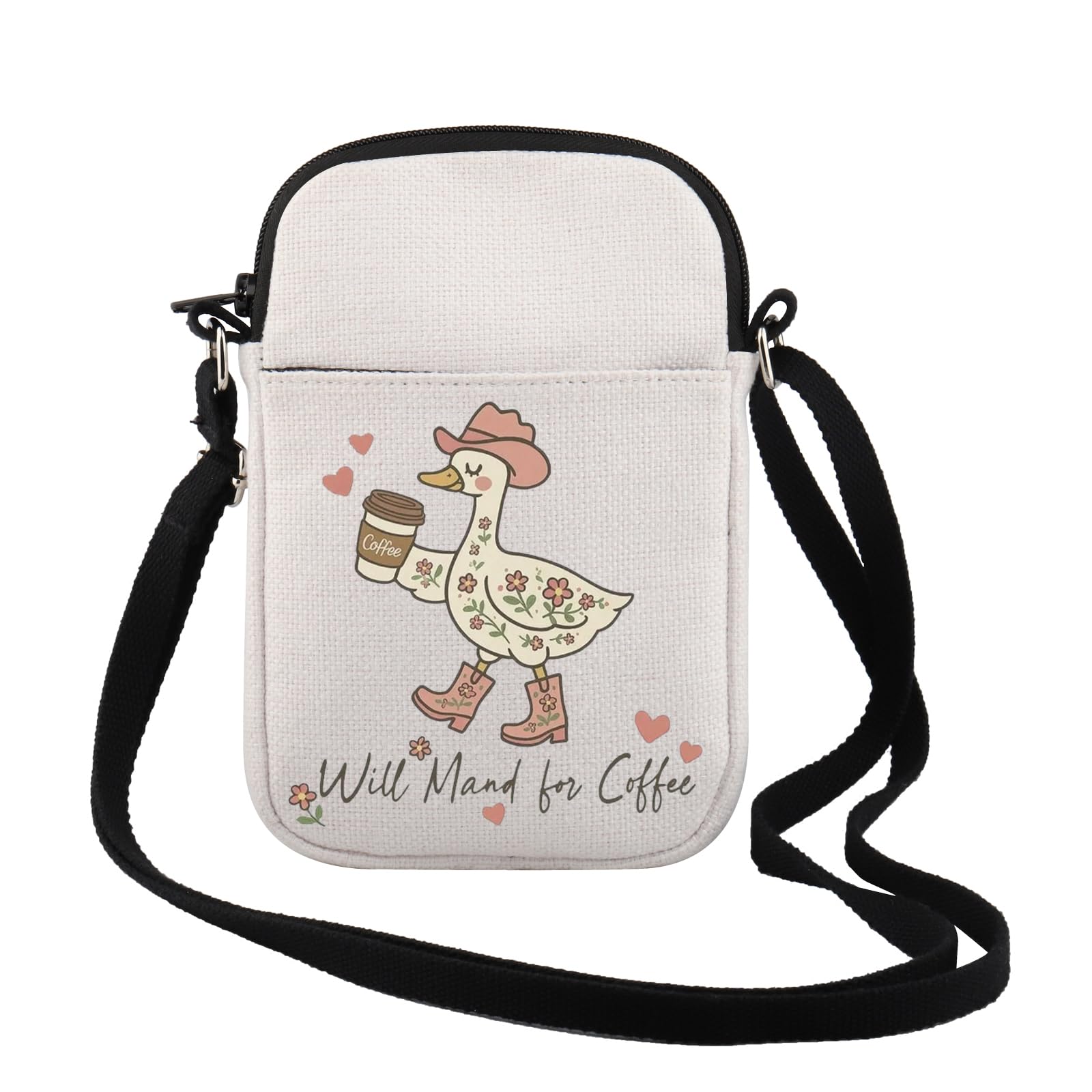 Sac à bandoulière café avec fleurs mignonnes pour thérapeute ABA - 8