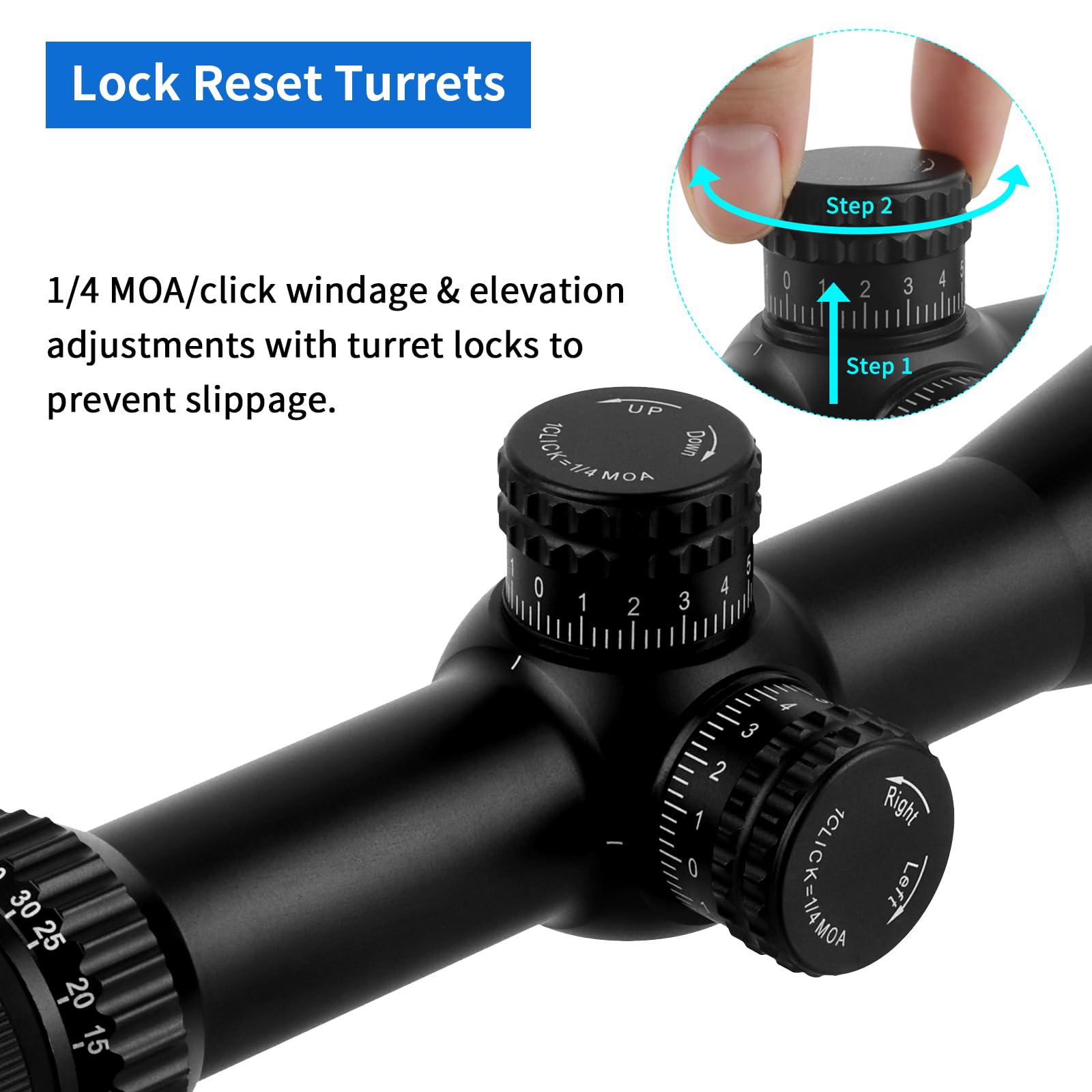 Optics Scope 4-12X40 Lunette de visée, viseur avec molette de Mise au Point, étanche IP67, réticule à Fil, arrêt zéro 1/4MOA, Tube de 30 mm, monoculaire Vert entièrement Multicouche