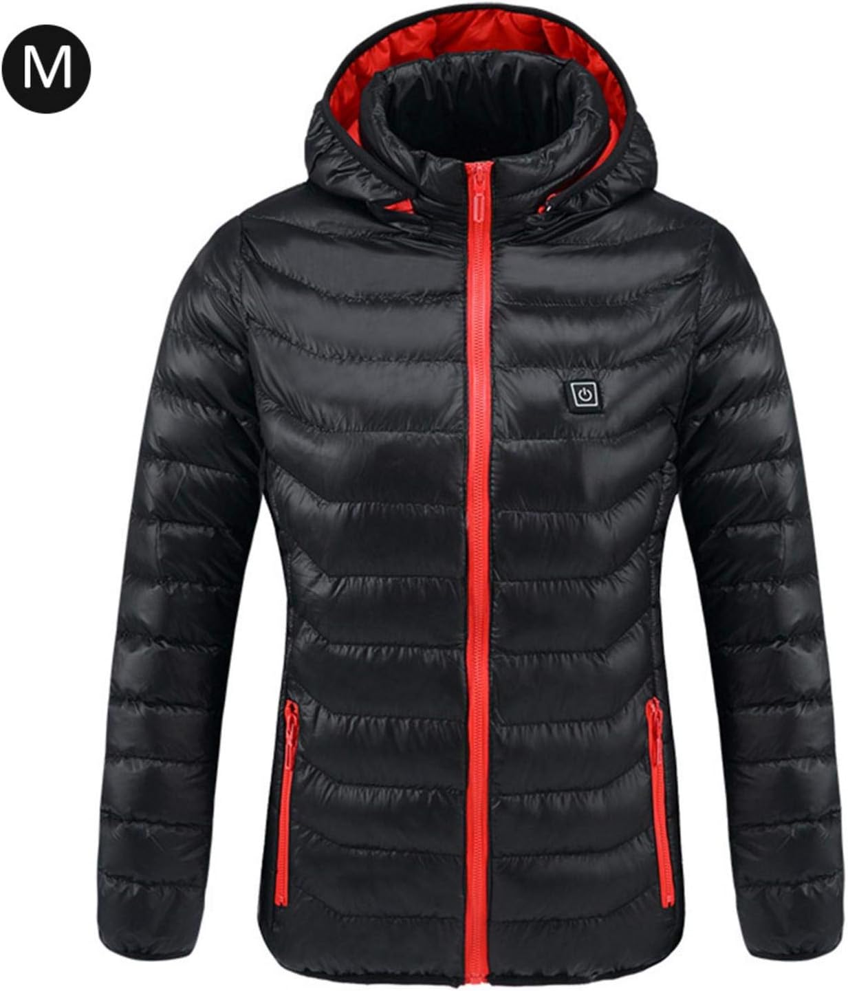 USB Electric Heated Down jacket Women Jackets Heated Coat Rechargeable Temperature Adjustable Warm Winter Coat for Outdoor Bicycling/Skiing/Motorcycle/Ice Fishing/Hiking