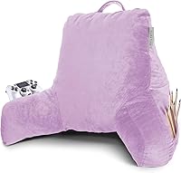 Vista 24 de Clara Clark - Almohada de lectura con espuma viscoelástica triturada, incluye 2 almohadas de soporte para el cuello y la zona lumbar, diseñada